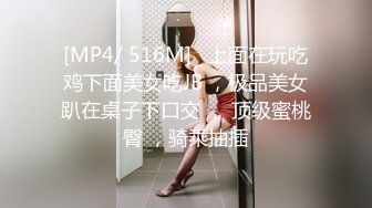 [MP4/ 516M]   上面在玩吃鸡下面美女吃JB ，极品美女趴在桌子下口交 ， 顶级蜜桃臀 ，骑乘抽插