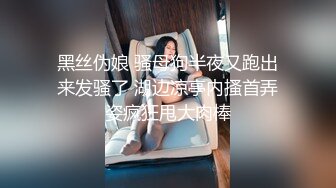 黑丝伪娘 骚母狗半夜又跑出来发骚了 湖边凉亭内搔首弄姿疯狂甩大肉棒