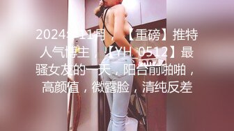 2024年11月， 【重磅】推特人气博主，【YH_0512】最骚女友的一天，阳台前啪啪，高颜值，微露脸，清纯反差