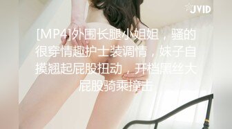 [MP4]外围长腿小姐姐，骚的很穿情趣护士装调情，妹子自摸翘起屁股扭动，开档黑丝大屁股骑乘撞击