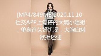 [MP4/849MB]2020.11.10 社交APP上勾搭的大胸小姐姐，单身许久好饥渴，大胸白嫩欲拒还迎